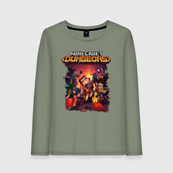 Лонгслив хлопковый женский Minecraft Dungeons, цвет: авокадо