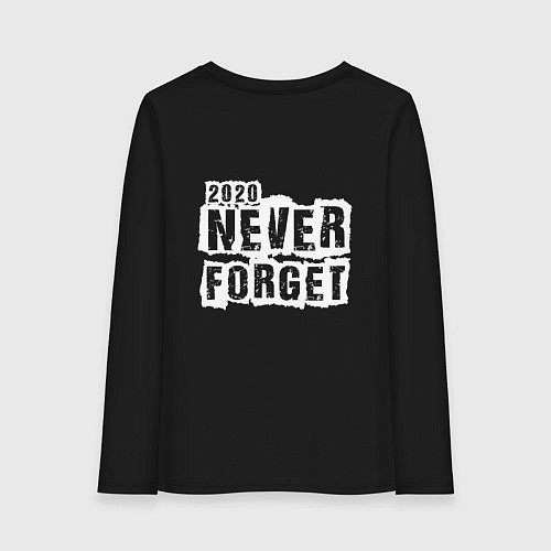 Женский лонгслив Never forget / Черный – фото 2