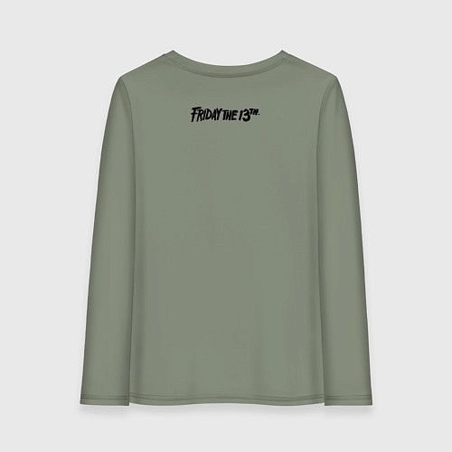 Женский лонгслив Jason Voorhees Logo / Авокадо – фото 2