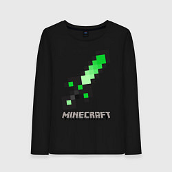 Лонгслив хлопковый женский МЕЧ MINECRAFT, цвет: черный