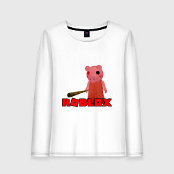 Лонгслив хлопковый женский ROBLOX: PIGGI, цвет: белый