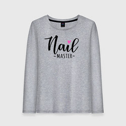 Лонгслив хлопковый женский Nail master, цвет: меланж