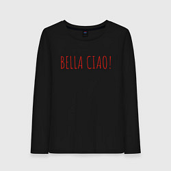 Лонгслив хлопковый женский Bella Ciao, цвет: черный