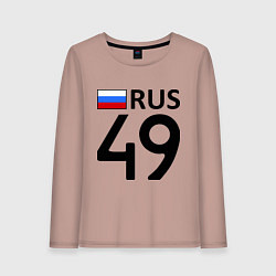 Лонгслив хлопковый женский RUS 49, цвет: пыльно-розовый