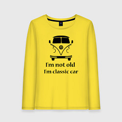Лонгслив хлопковый женский Volkswagen, цвет: желтый
