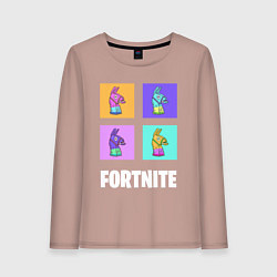 Лонгслив хлопковый женский Фортнайт поп-ап, цвет: пыльно-розовый