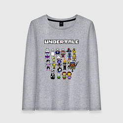 Лонгслив хлопковый женский UNDERTALE, цвет: меланж