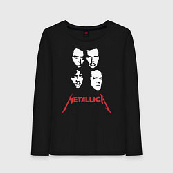 Лонгслив хлопковый женский Metallica, цвет: черный