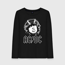 Лонгслив хлопковый женский ACDC Angus, цвет: черный