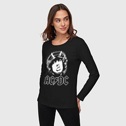 Лонгслив хлопковый женский ACDC Angus, цвет: черный — фото 2
