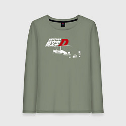 Лонгслив хлопковый женский INITIAL D, цвет: авокадо