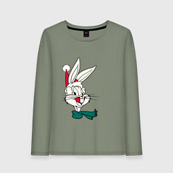 Лонгслив хлопковый женский Bugs Bunny, цвет: авокадо