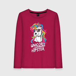 Женский лонгслив Unicorn hipster