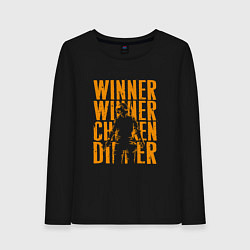 Лонгслив хлопковый женский PUBG, цвет: черный