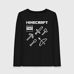 Лонгслив хлопковый женский Minecraft, цвет: черный