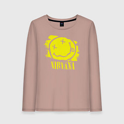 Женский лонгслив Nirvana Smile