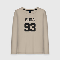 Лонгслив хлопковый женский BTS - Suga 93, цвет: миндальный