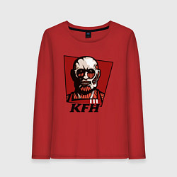Лонгслив хлопковый женский KFH - Kentucky Fried Human, цвет: красный