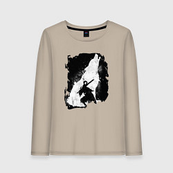 Лонгслив хлопковый женский DARK SOULS ТЁМНЫЕ ДУШИ, цвет: миндальный
