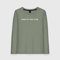 Лонгслив хлопковый женский BOSS OF THIS GYM, цвет: авокадо