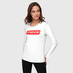 Лонгслив хлопковый женский JUJUTSU KAISEN МАГИЧЕСКАЯ БИТВА, цвет: белый — фото 2