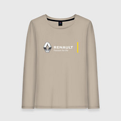 Лонгслив хлопковый женский Renault Passion for life, цвет: миндальный