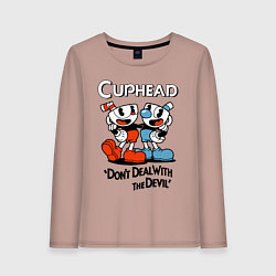 Женский лонгслив Cuphead, Dont deal with devil