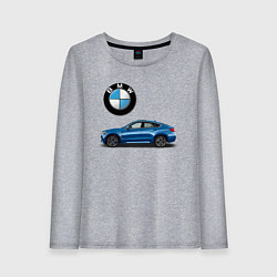 Лонгслив хлопковый женский BMW X6, цвет: меланж