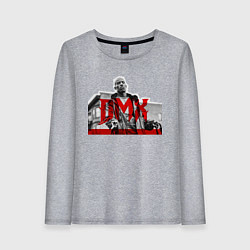 Лонгслив хлопковый женский DMX rap artist, цвет: меланж