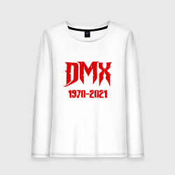 Лонгслив хлопковый женский DMX - Rest In Peace, цвет: белый