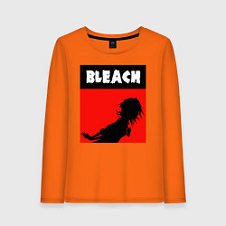 Лонгслив хлопковый женский Bleach art, цвет: оранжевый