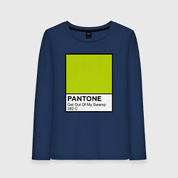 Лонгслив хлопковый женский Shrek: Pantone Color, цвет: тёмно-синий