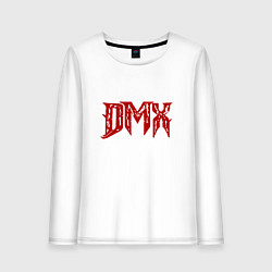 Лонгслив хлопковый женский DMX Logo, цвет: белый