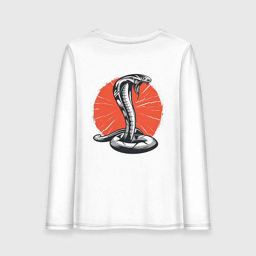 Женский лонгслив Японская Кобра Japan Cobra / Белый – фото 2