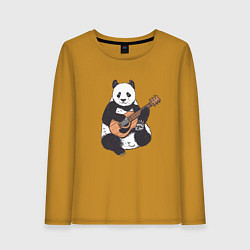 Женский лонгслив Панда гитарист Panda Guitar