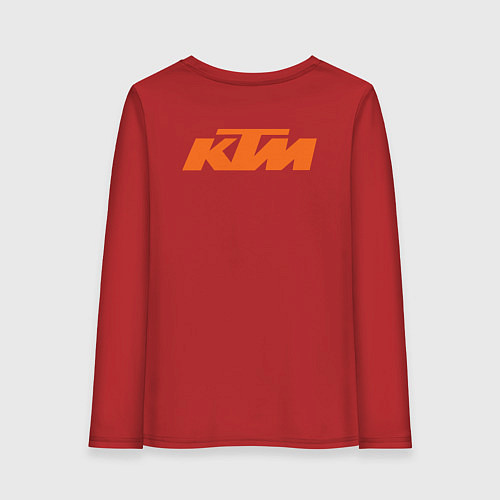 Женский лонгслив KTM READY TO RACE спина Z / Красный – фото 2