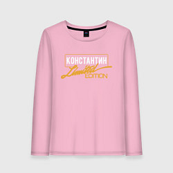 Лонгслив хлопковый женский Константин Limited Edition, цвет: светло-розовый