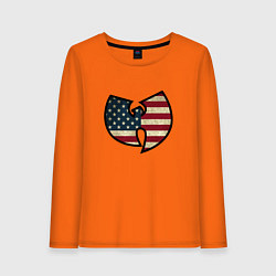 Лонгслив хлопковый женский Wu-Tang USA, цвет: оранжевый