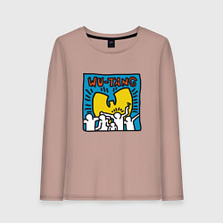 Лонгслив хлопковый женский Wu-Tang People, цвет: пыльно-розовый