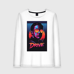 Лонгслив хлопковый женский Драйв фильм, цвет: белый