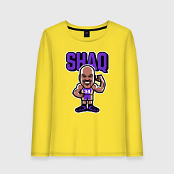 Лонгслив хлопковый женский Shaq, цвет: желтый