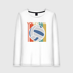 Лонгслив хлопковый женский True Volleyball, цвет: белый