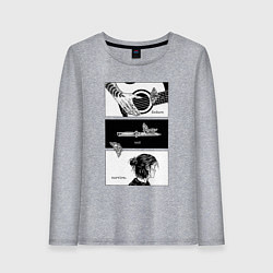 Лонгслив хлопковый женский Endure and survive, цвет: меланж