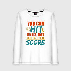 Лонгслив хлопковый женский Hit The Score, цвет: белый