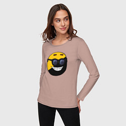 Лонгслив хлопковый женский Анкап, цвет: пыльно-розовый — фото 2