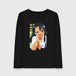 Лонгслив хлопковый женский Ha-Ha nagatoro, цвет: черный