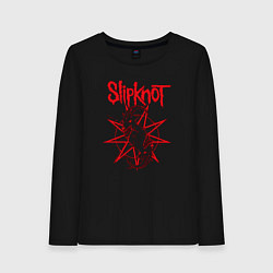 Лонгслив хлопковый женский Slipknot Slip Goats Art, цвет: черный