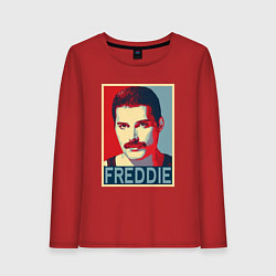 Лонгслив хлопковый женский Freddie, цвет: красный