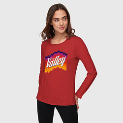 Лонгслив хлопковый женский Финикс - The Valley, цвет: красный — фото 2