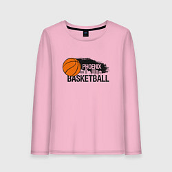 Лонгслив хлопковый женский Basketball Phoenix, цвет: светло-розовый
